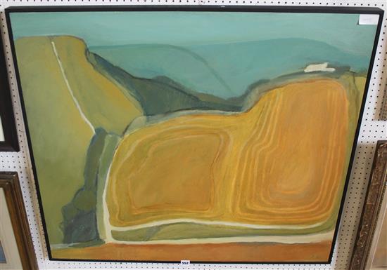 Small Ann de Geus landscape & similar larger landscape oil